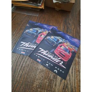 Lot of 2 Days of Thunder Family Fun Books 1990 NASCAR Paramount Exxon Promo